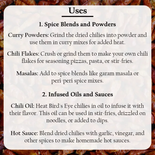 Premium Quality Dried Birds Eye Chilli  -60gm - Image 6