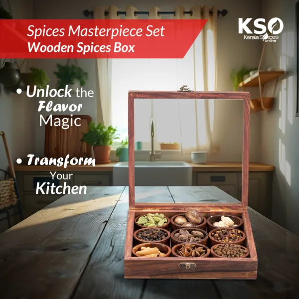Spices Masterpiece Set- Wooden Spices Box - Image 2