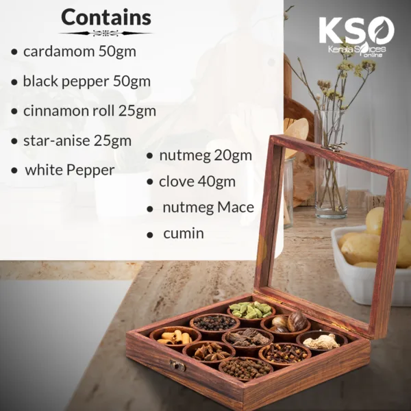 Spices Masterpiece Set- Wooden Spices Box - Image 4