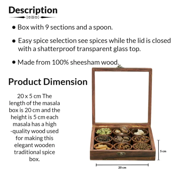 Spices Masterpiece Set- Wooden Spices Box - Image 6