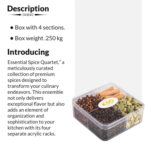 Spice Box 4 in1 Essential Spice Quartet for Kitchen - Image 4