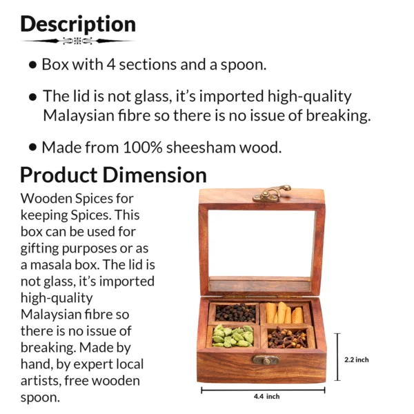 Wooden Spices Small Gift Box - Image 3
