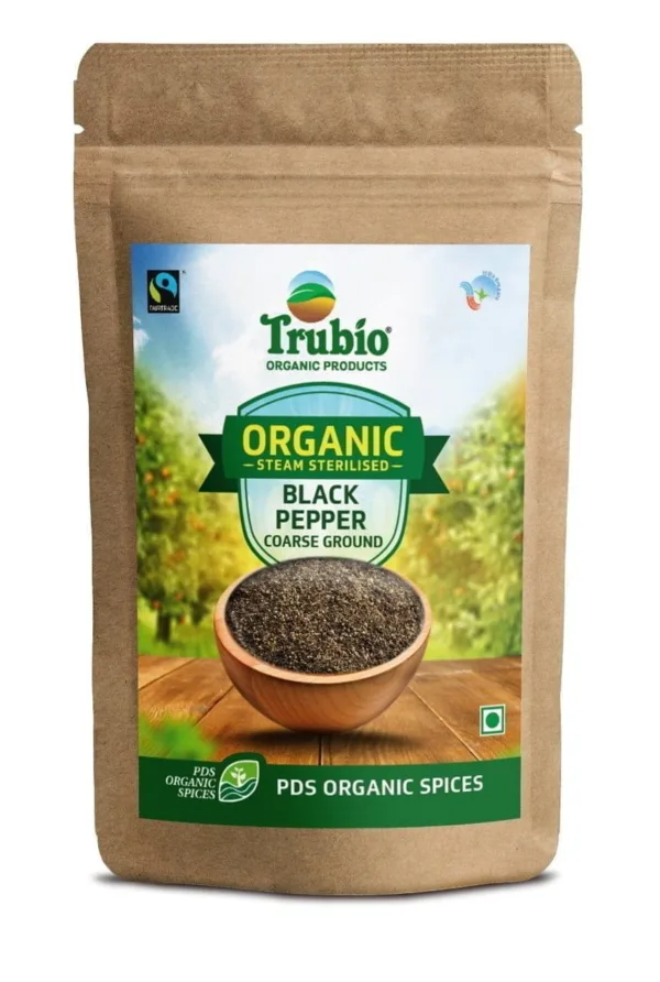 Organic Black Pepper Coarse Ground 100gm