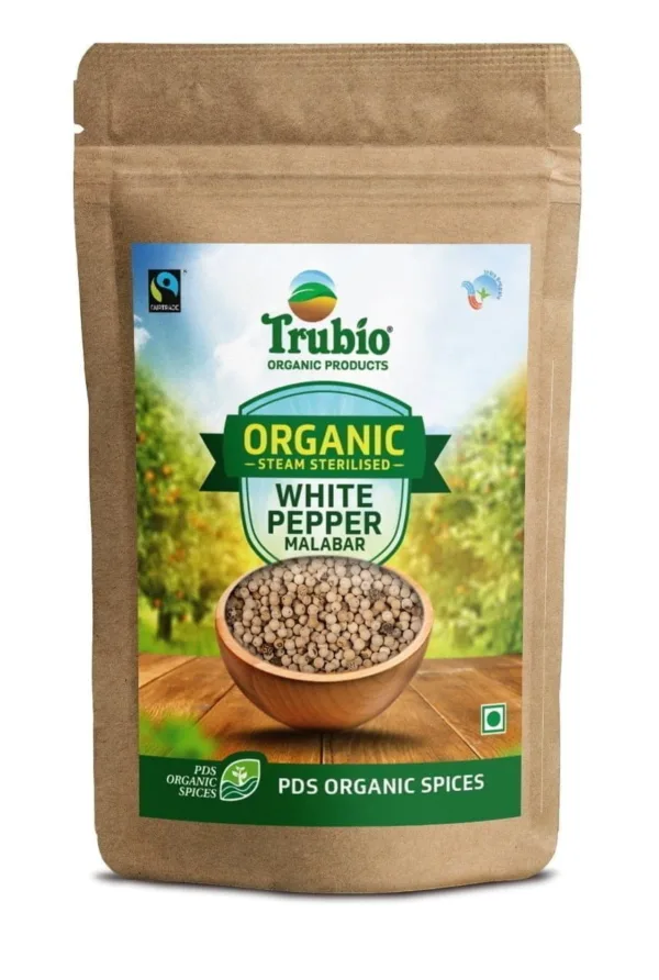 Organic White Pepper Malabar 100gm
