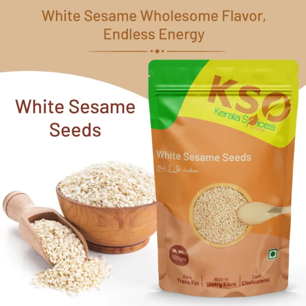 White Sesame Seeds 100g - Image 4