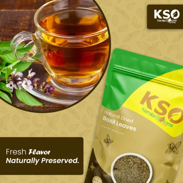 Natural Dried Basil Leaves 100g - Image 3