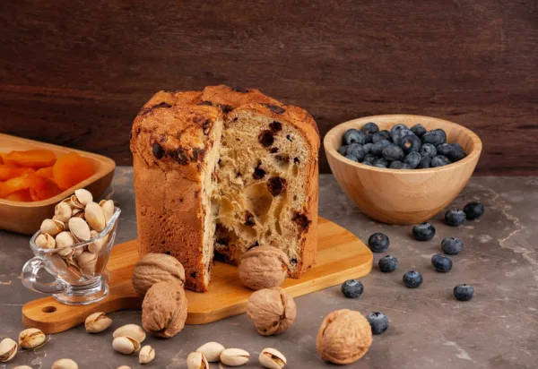 Fruits and Nuts in Plum Cake