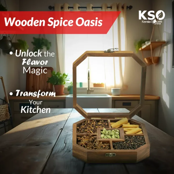 Wooden Spice Oasis-Indian Spices Gift Box - Image 3