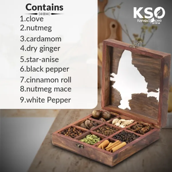 Indian Wooden Spice Cabinet - Image 6