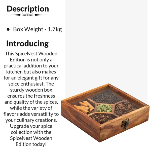 SpiceNest - Wooden Spices gift Box - Image 3