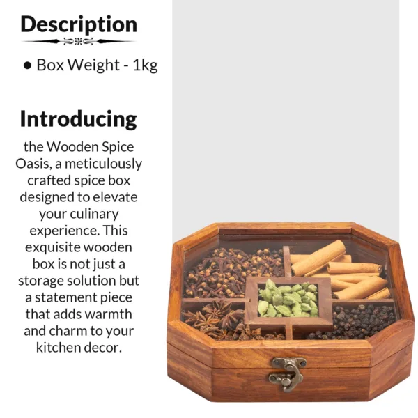 Wooden Spice Oasis-Indian Spices Gift Box - Image 7