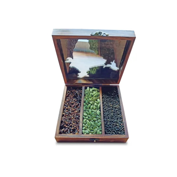 Indian Wooden Spice Cabinet