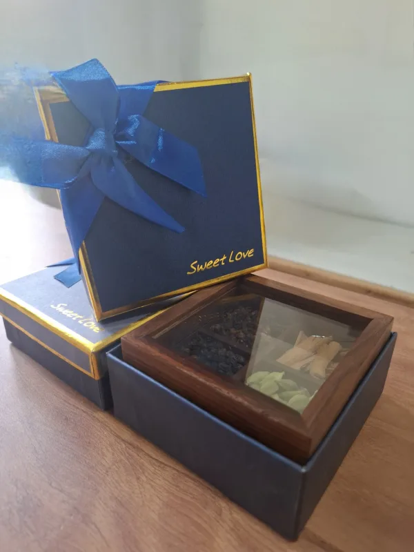 Wooden Spice Gift Box(Small 4X4X2) - Image 4