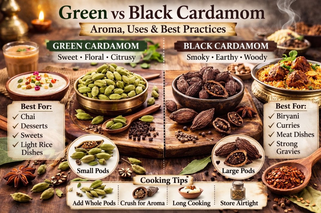 green and black cardamom