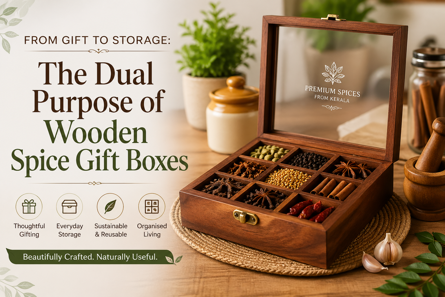 wooden spice gift box