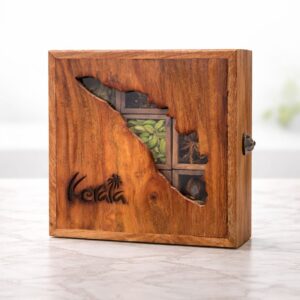 KERALA WOODEN SPICES GIFT BOX