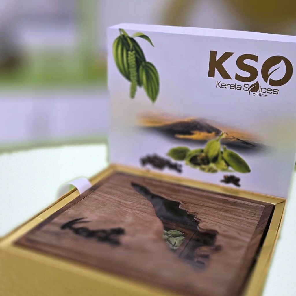 Handcrafted Kerala wooden spice gift box