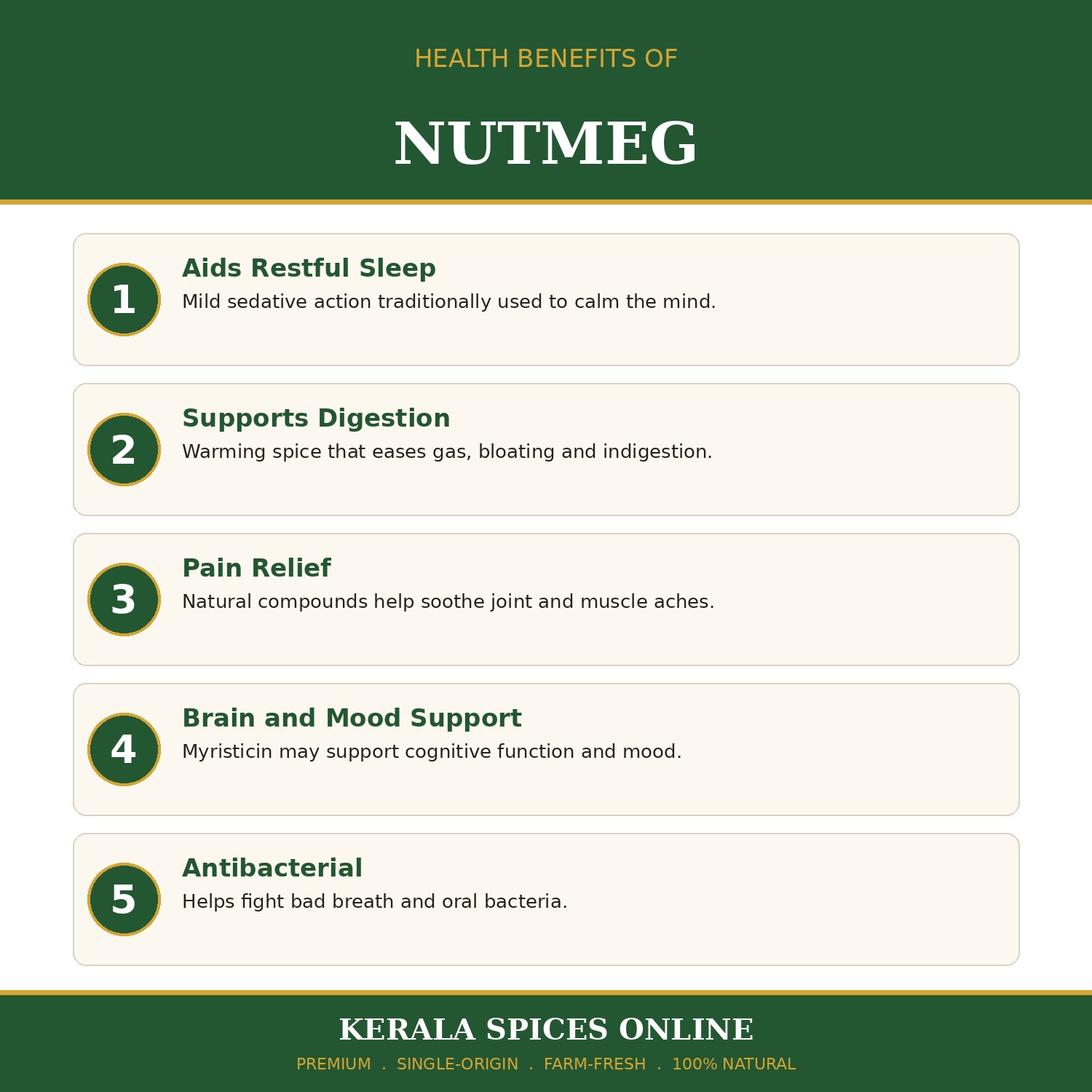 Premium Quality Nutmeg - 80gm - Image 5